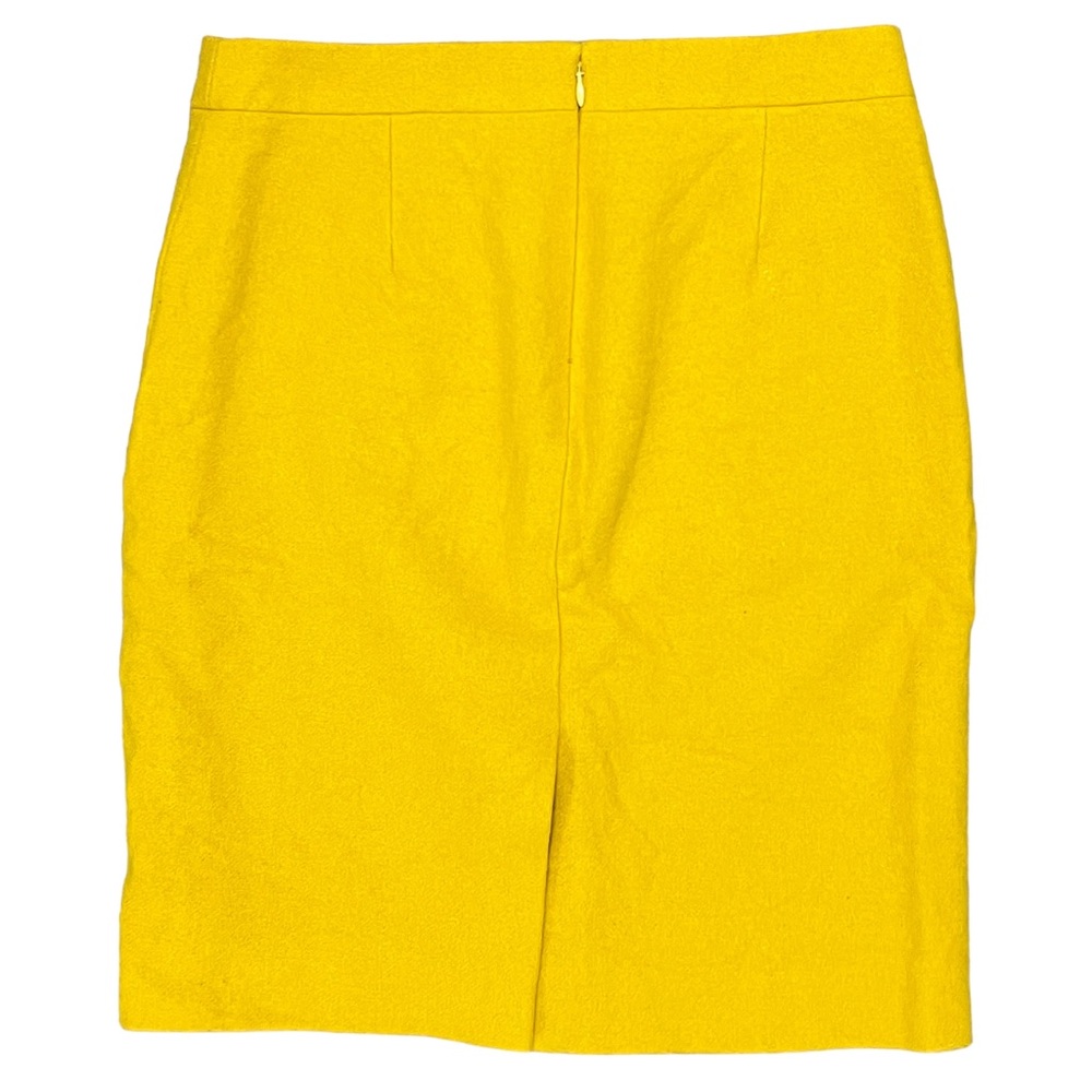 SOLD- J. Crew Mustard Yellow The Pencil Skirt Size 4 - Picture 2 of 7